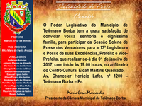 Convite para a Sessão Solene de Posse