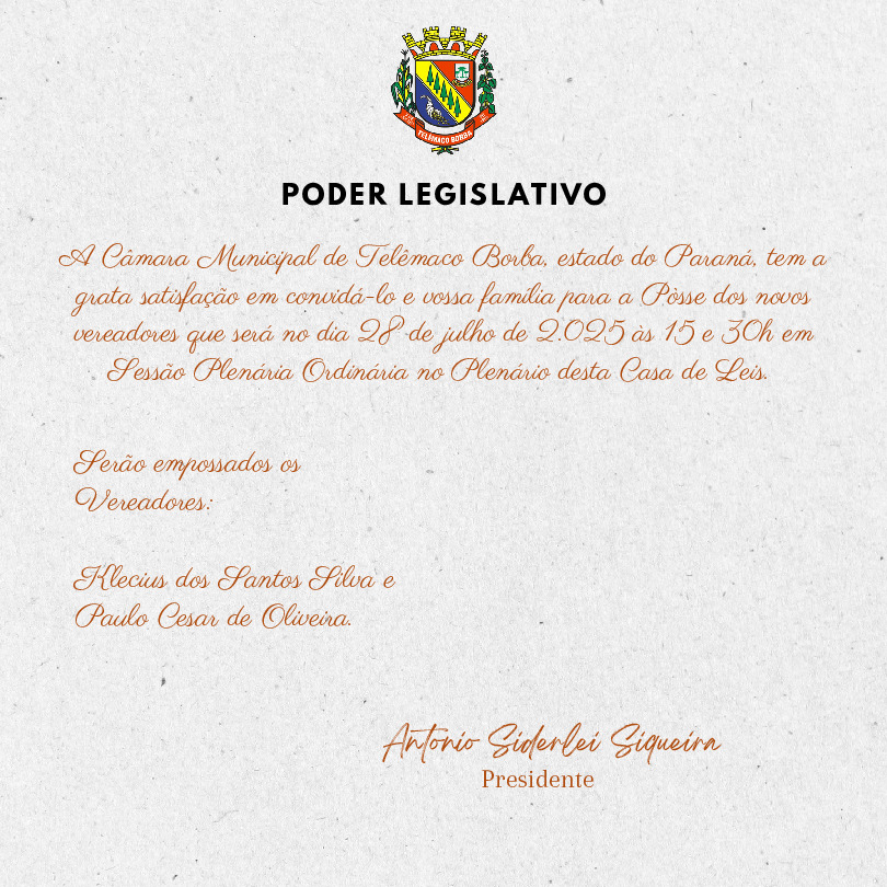 Posse de novos vereadores